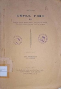 Image of Ushul Fiqh III