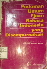 Image of Pedoman Umum Ejaan Bahasa Indonesia Yang Disempurnakan