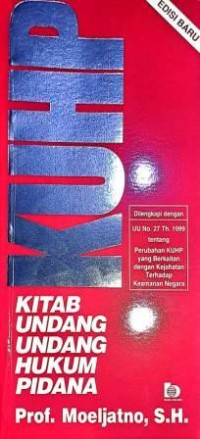 Image of KUHP Kitab Undang-Undang Hukum Pidana